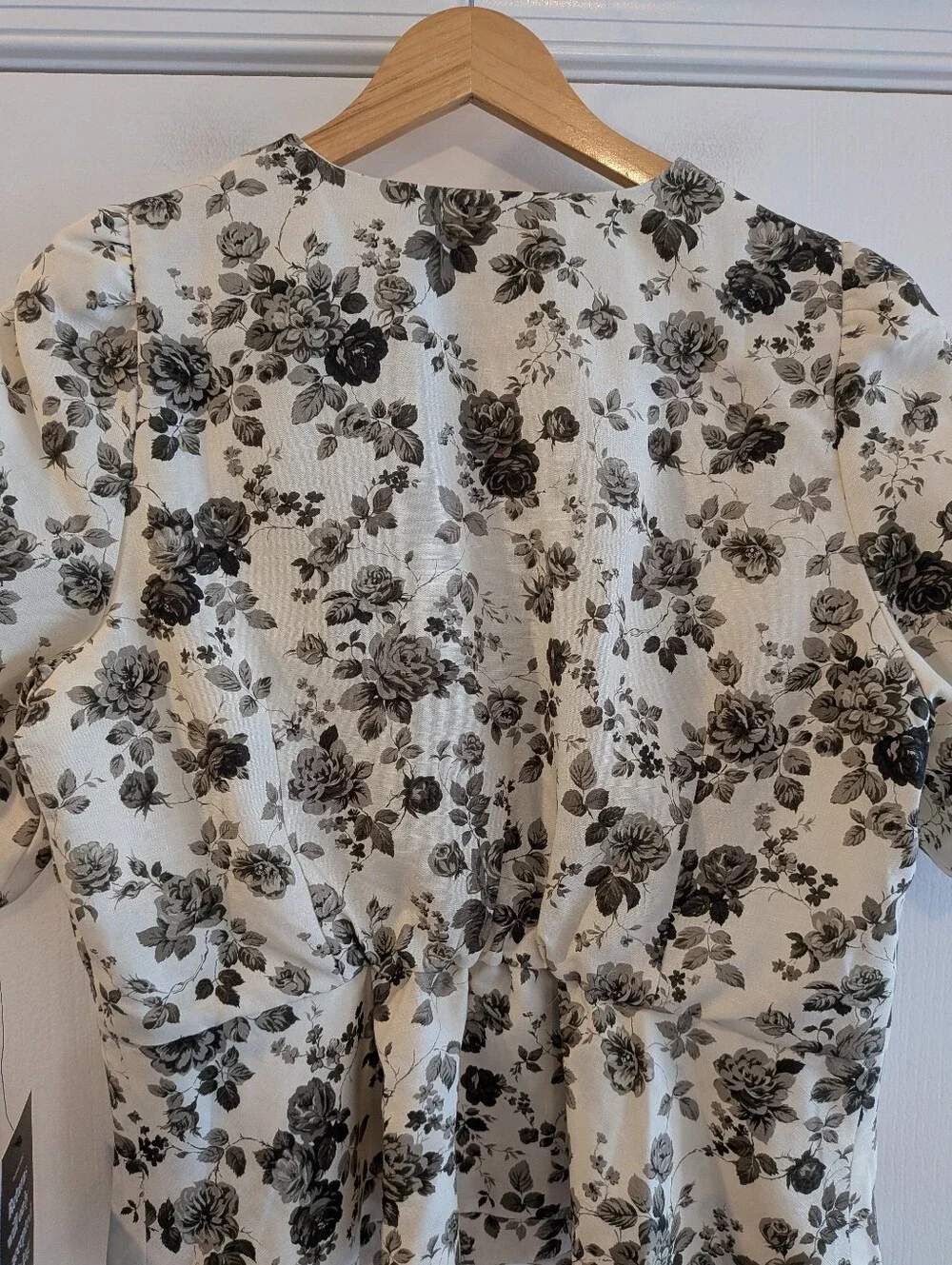 Tuckernuck Lisle Floral Peplum Top Puff Sleeve Blouse Preppy Office Size XL NWOT